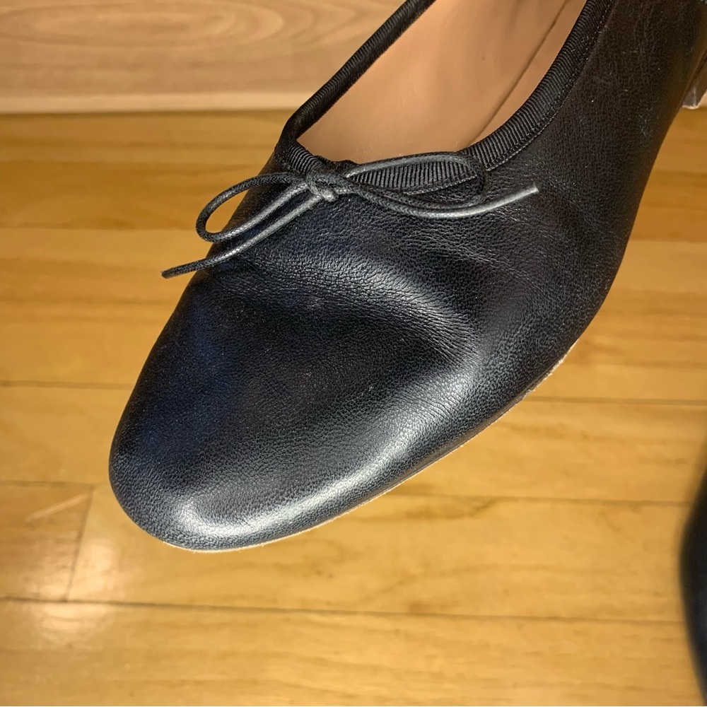 Mansur Gavriel Black Leather Flats - Picture 11 of 11